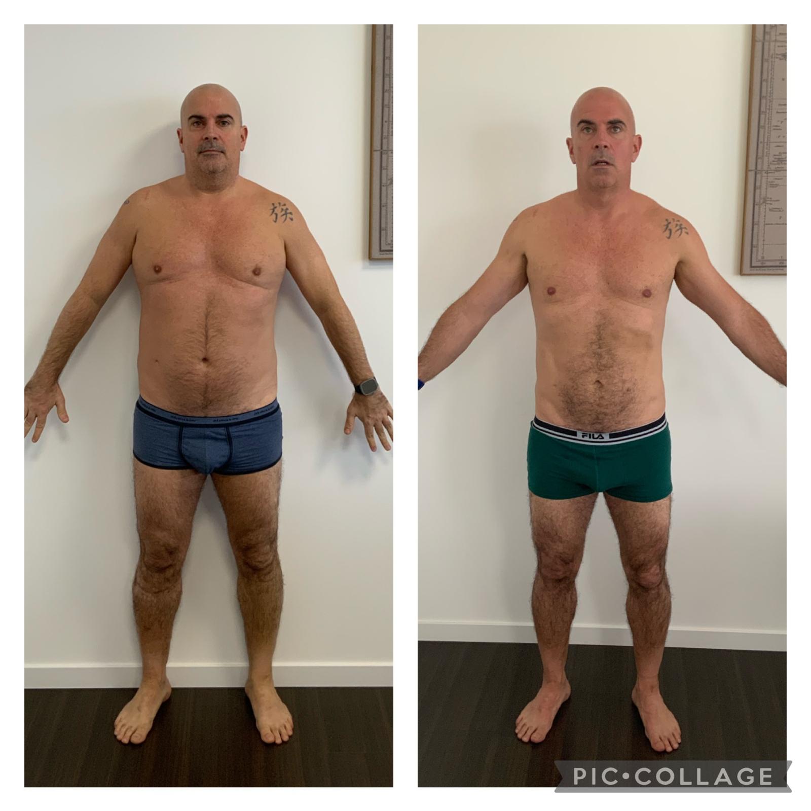 Trasformazione prima e dopo di Matteo, meno 20 kg in 2 anni